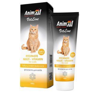 Фітопаста AnimAll VetLine Multivitamin Мультивітамінна для котів 100 г 150568 фото