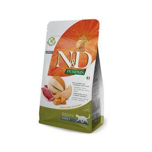 Сухий беззерновий корм Farmina N&D Grain Free Pumpkin Cat Duck & Cantaloupe Adult для дорослих кішок з качкою та гарбузом 300 г 168804 фото