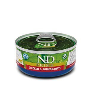 Вологий корм Farmina N&D Grain Free Prime Chicken Adult для котів беззерновий з куркою та гранатом 70 г 160599 фото