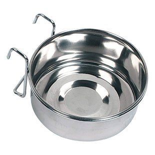 Годівниця  Flamingo Feeder With Hook для кроликів, гризунів та птахів з нержавіючої сталі з гачками (діаметр - 12 см, об&rsquo;єм - 580 мл) 1030073 фото